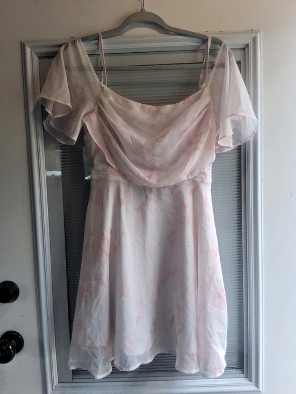 Dazy Pink & White Abstract Mini Dress Size Small